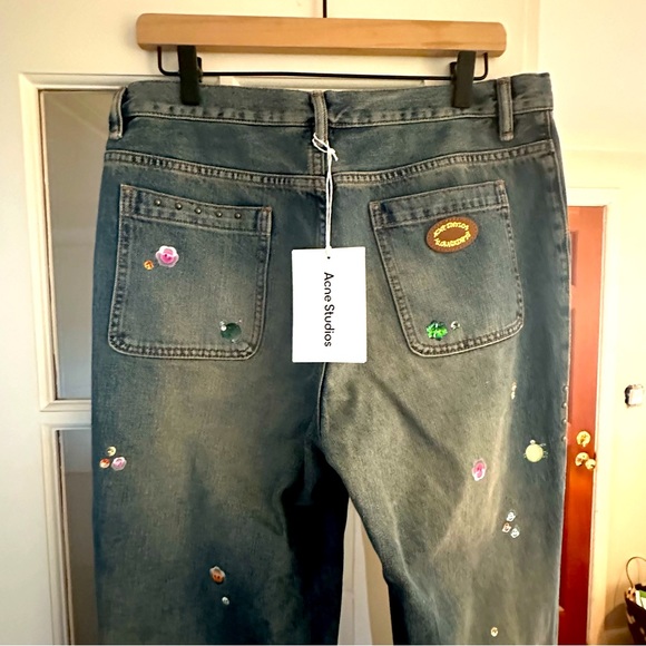 SOLD! Acne printed flared-leg jeans - Picture 3 of 7